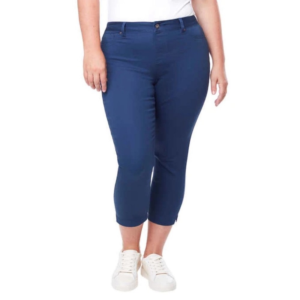 Up! Pull-On 5 Pocket Crop Pants Blue